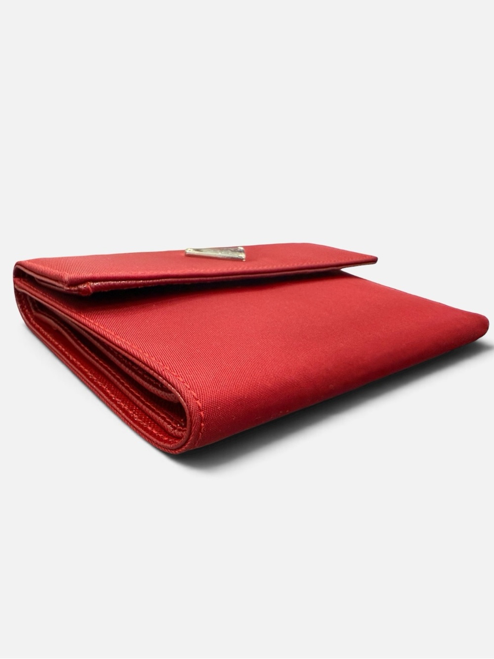 Authentic Prada Red Nylon & Saffiano Leather Continental Wallet with Box & Coa - Picture 8 of 15